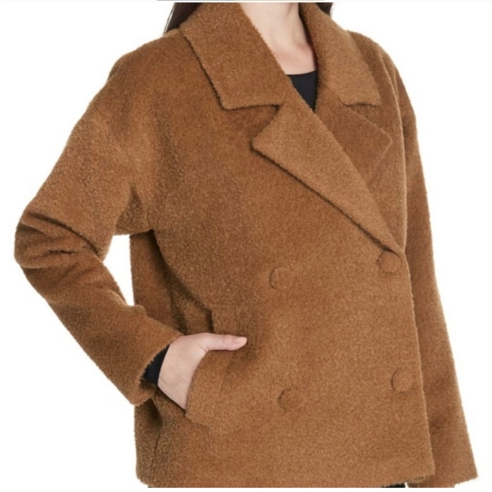 Eileen Fisher Notch Collar Sheared Suri Alpaca Jacket Size L used, no tags - Picture 2 of 14